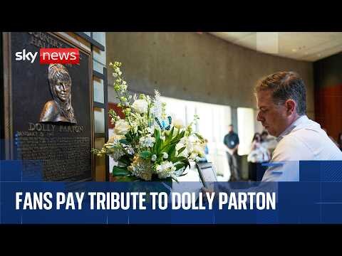 Dolly Parton fans pay tribute at Country Music Hall of Fame and Museum in Nashville