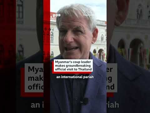 Myanmar's coup leader makes groundbreaking official visit to Thailand. #BBCNews