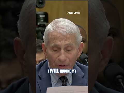 Fauci invokes Fifth Amendment, REFUSES to answer COVID origin questions #shorts #us #COVID