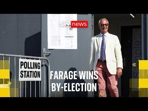 Reform UK leader Nigel Farage wins Clacton by-election