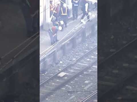 Four railway workers killed by express train at station in Japan