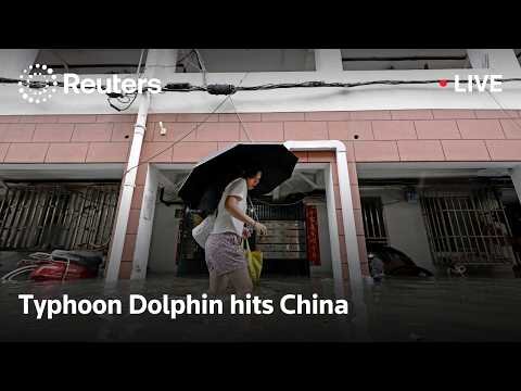 Typhoon Dolphin hits China