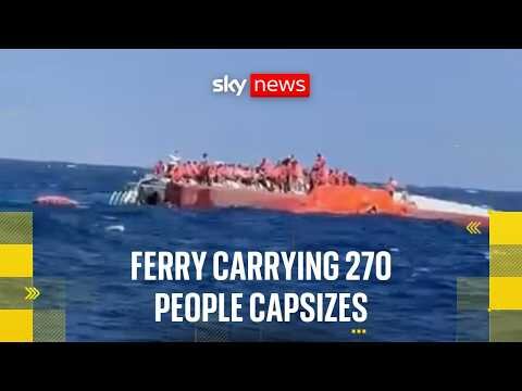 Passenger ferry with 270 people on board capsizes off northern Cyprus