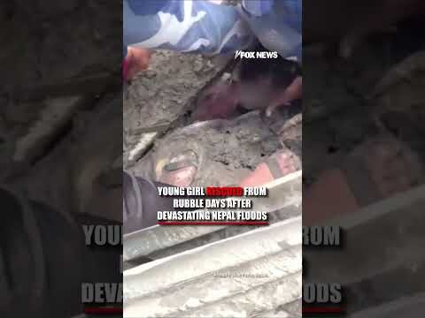 Young girl RESCUED from rubble DAYS after Nepal floods #shorts #news #foxnews #nepal