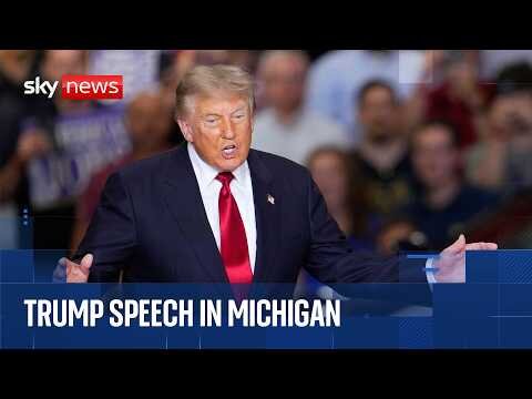 Donald Trump delivers speech in Michigan