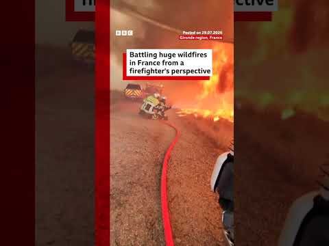 Battling huge wildfires in France from a firefighter's perspective. #BBCNews