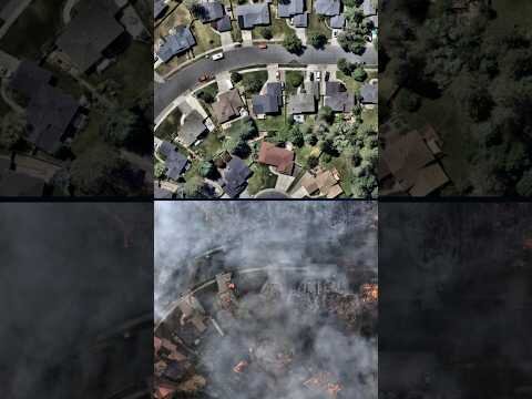 Aerial photos show destruction by wildfires in Spokane