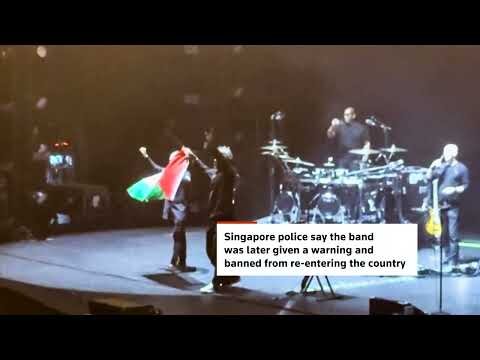 Massive Attack banned from Singapore over Palestinian flag
