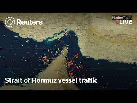 Vessel traffic in Strait of Hormuz