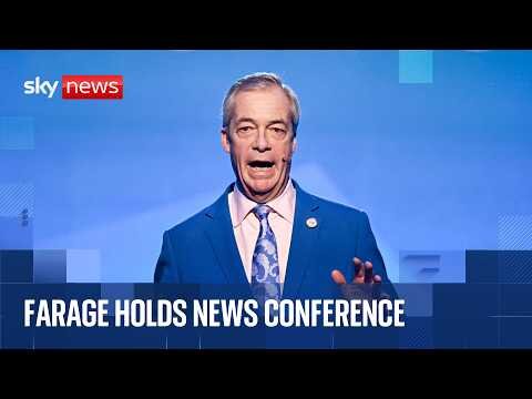Farage speaks at Reform UK news conference