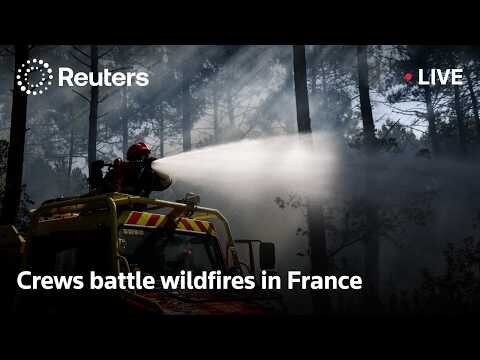 Crews battle wildfires in France's Cap Ferret peninsula