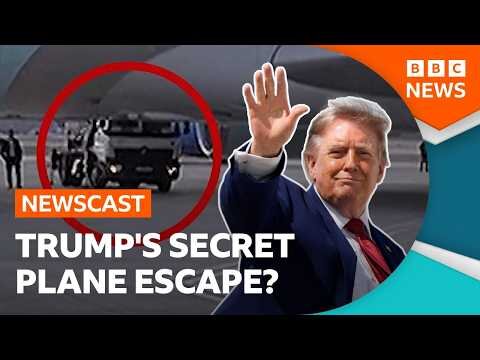 Did President Trump hide in a catering truck to board a secret flight?