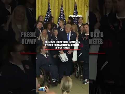 Trump joins Team USA's CHANT #foxnews #news #us #fox
