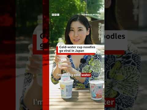 Japan's latest food trend is instant noodles made with cold water. #BBCNews