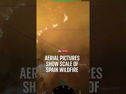 Like a river of lava': Aerial pictures show scale of Spain wildfire