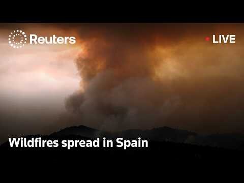 Wildfires spread in Spain, emergency operations continue