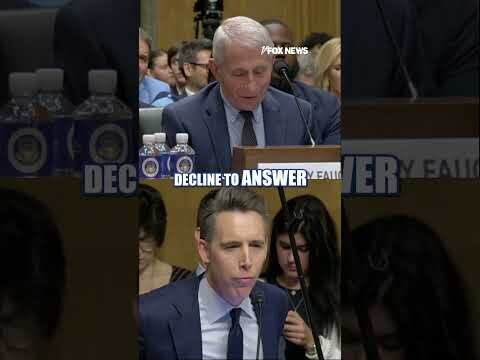 Sen Hawley SHREDS Fauci for silence during COVID origin hearing #shorts #us #news #foxnews