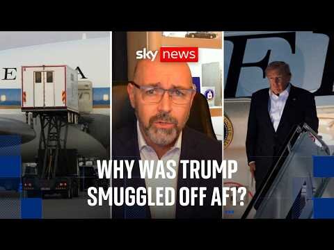 Trump reportedly smuggled off Air Force One in a catering truck after Iran 'threat