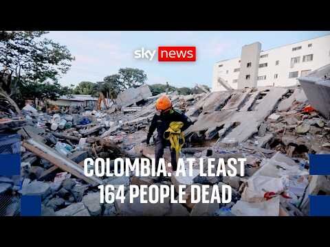 Major earthquake devastates western Colombia with at least 164 people dead