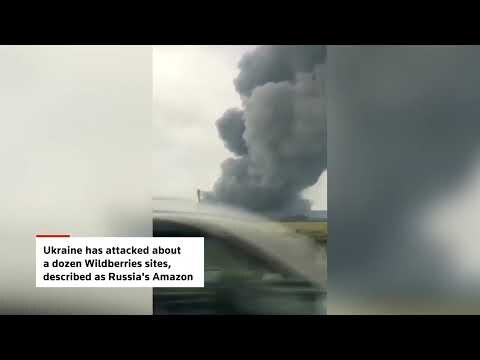 Russian Wildberries warehouse explodes after Ukrainian drone strikes