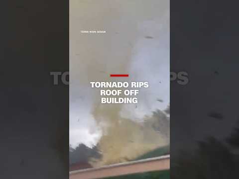 Tornado rips roof off building
