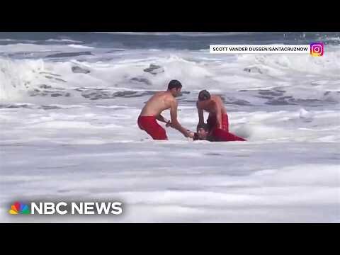 Father of boy rescued from pounding California surf says he is beyond grateful