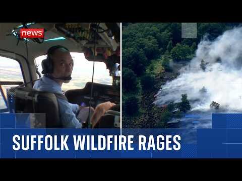 Firefighters battle 100-hectare fire near UK nuclear plant