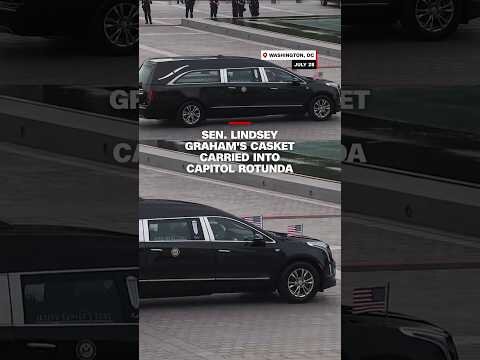 Sen. Lindsey Graham's casket carried into Capitol Rotunda