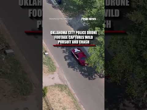 Oklahoma City Police drone captures WILD pursuit and crash #shorts #foxnews #news #fox
