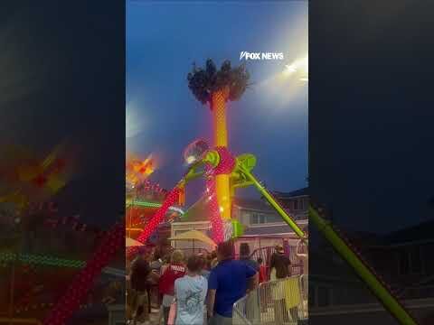 Riders STUCK upside down on NJ boardwalk ride #shorts #us #amusementpark #nj #boardwalk