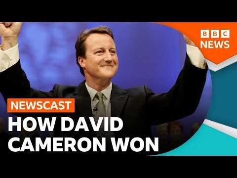How did David Cameron beat the odds to win the 2005 leadership election?