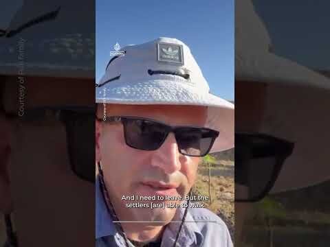 Israeli forces block Palestinian American Lou Ridi from walking on his land