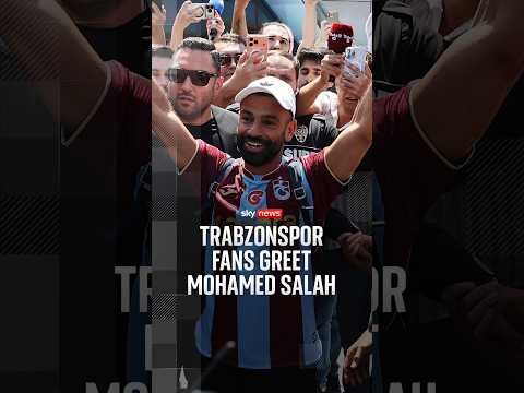 Trabzonspor fans greet Mohamed Salah