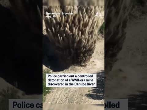 WWII-era mine detonated after being uncovered in the Danube