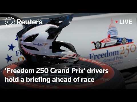 Drivers hold briefing ahead of 'Freedom 250 Grand Prix