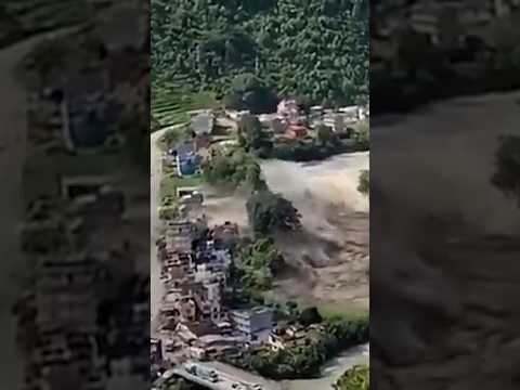 Village in Nepal hit by massive wave of water