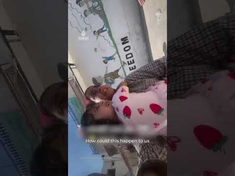 Panicked children evacuated from school as Israel attacks Gaza City