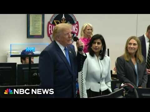 Trump calls into the International Space Station from NASA Mission Control