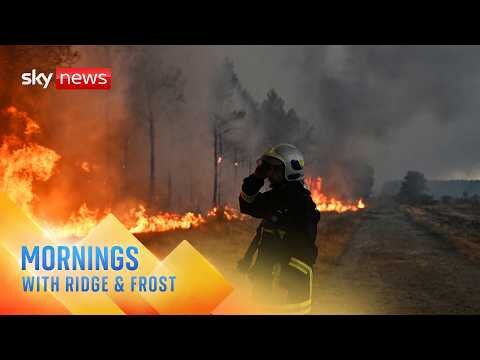 Huge wildfire in France creeping closer to the city of Bordeaux
