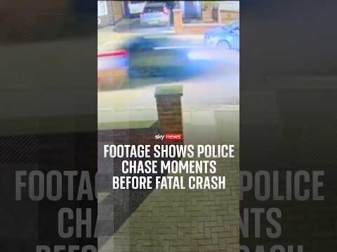 Footage shows police chase moments before fatal crash