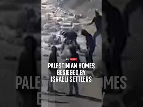Palestinian homes besieged by Israeli settlers