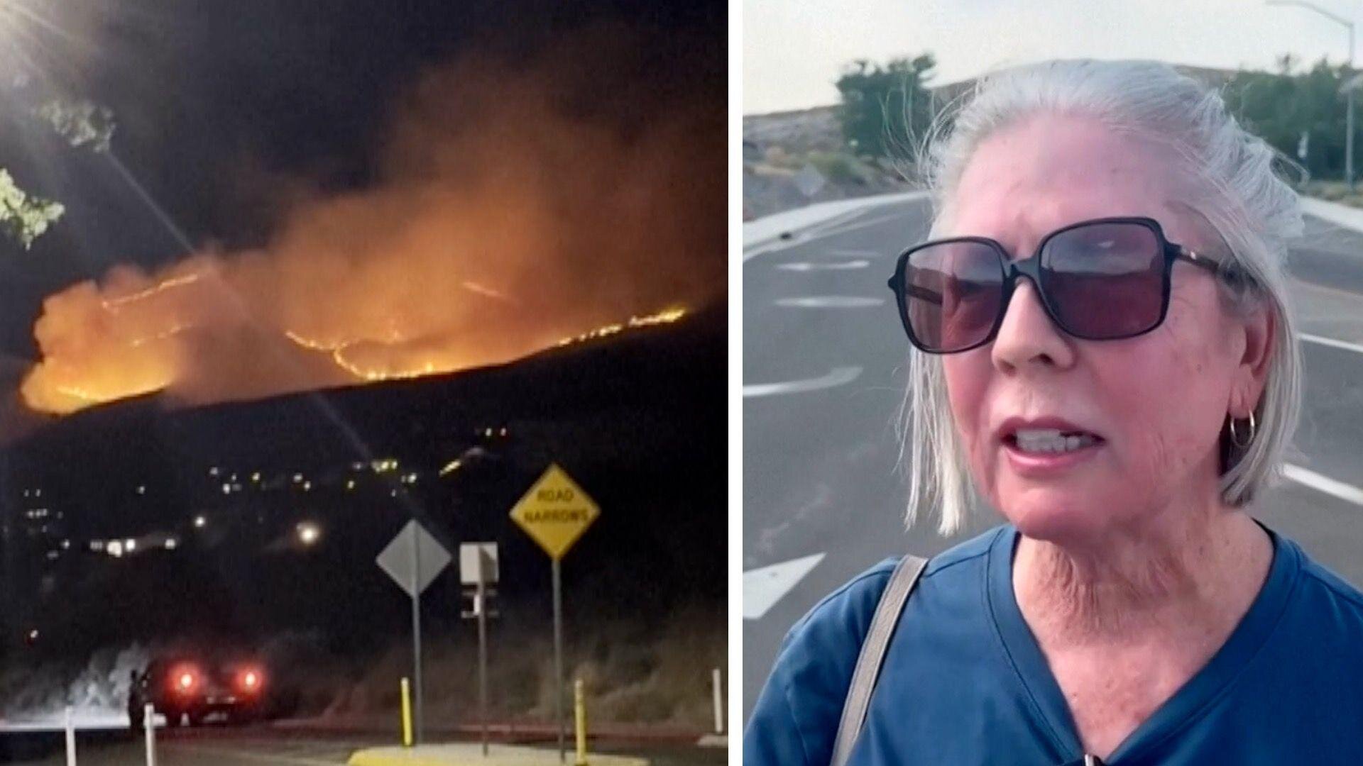 Scared to death': Thousands evacuate Nevada homes as wildfire spreads