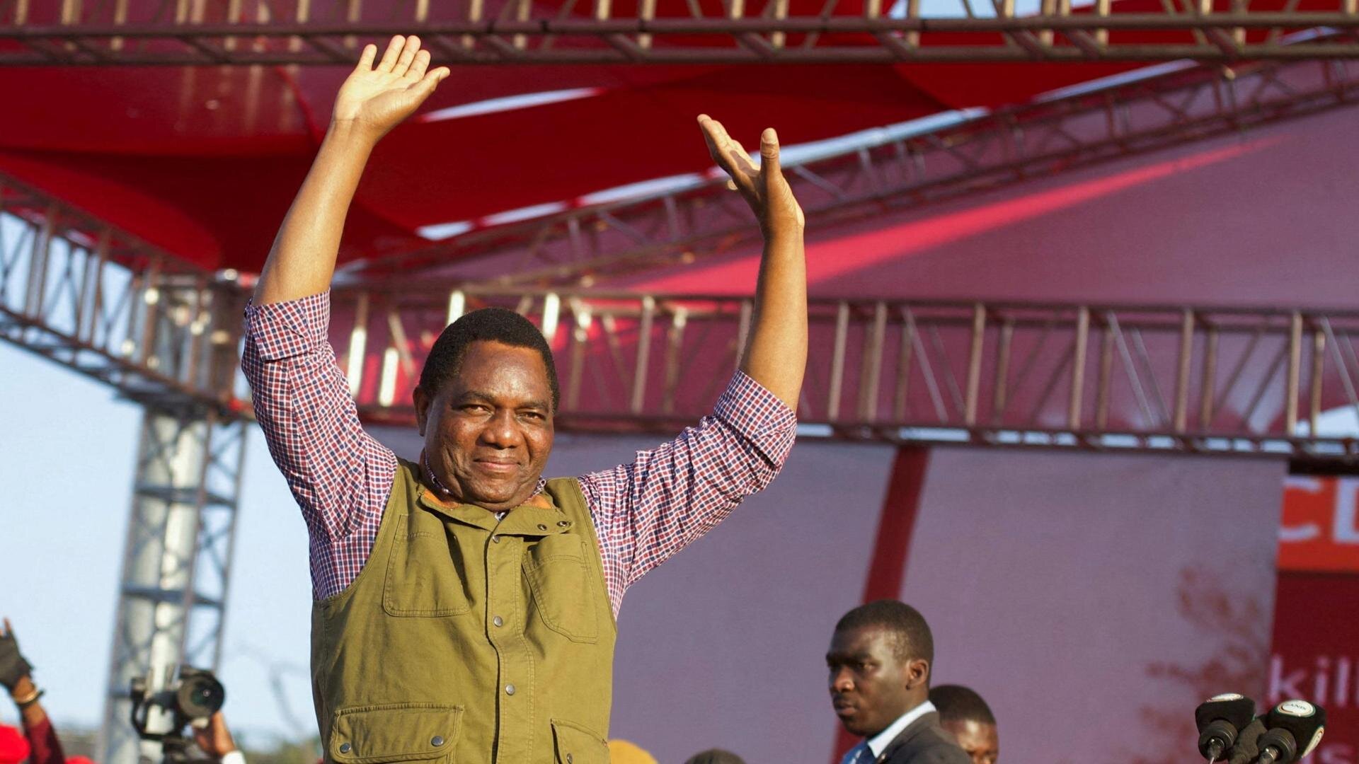 Zambia's Hichilema re-elected president as main rival in hiding over alleged threats