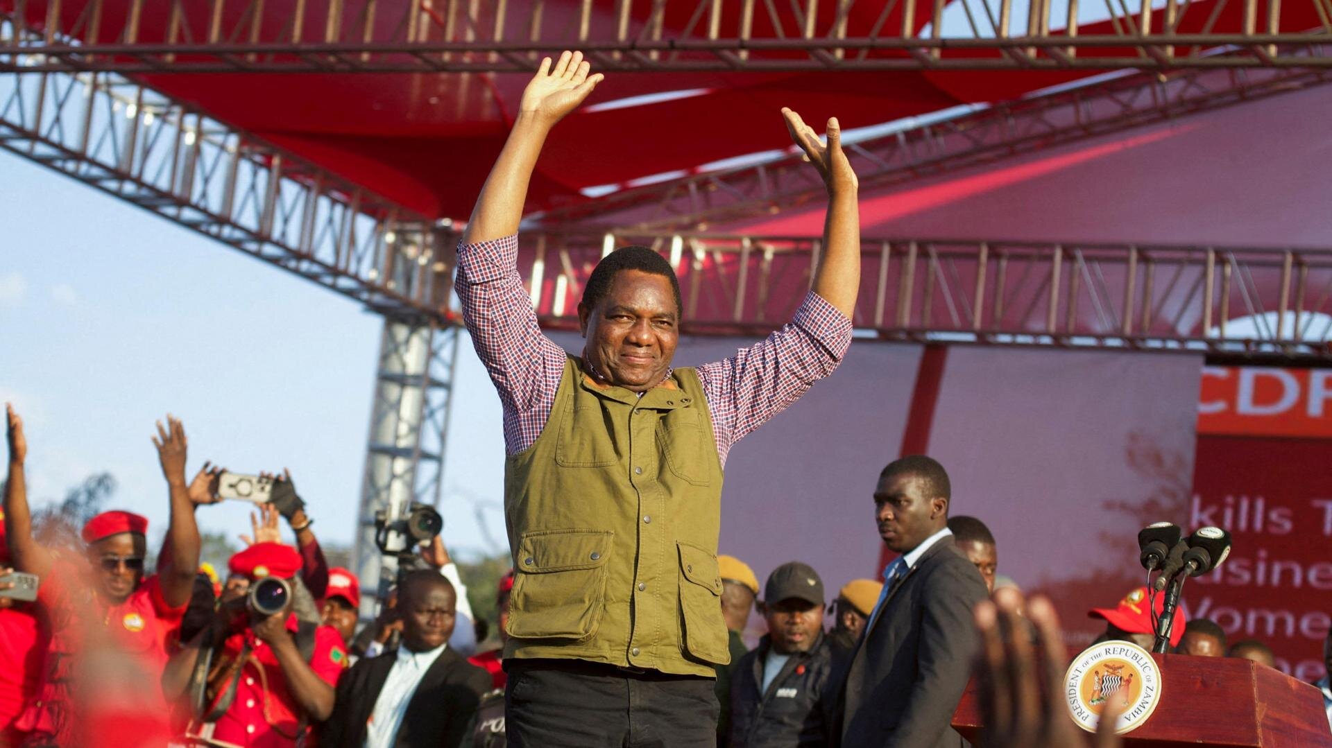 Zambia's president wins second term with 60% of the vote