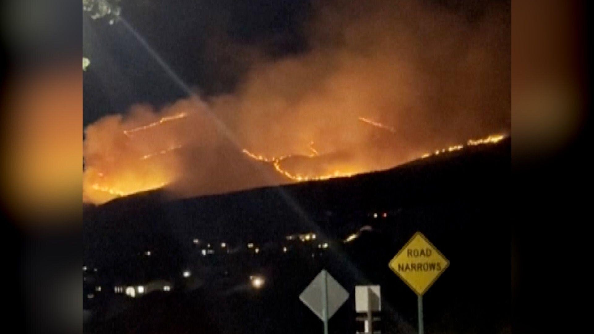 Wildfire seen near Reno as tens of thousands told to evacuate