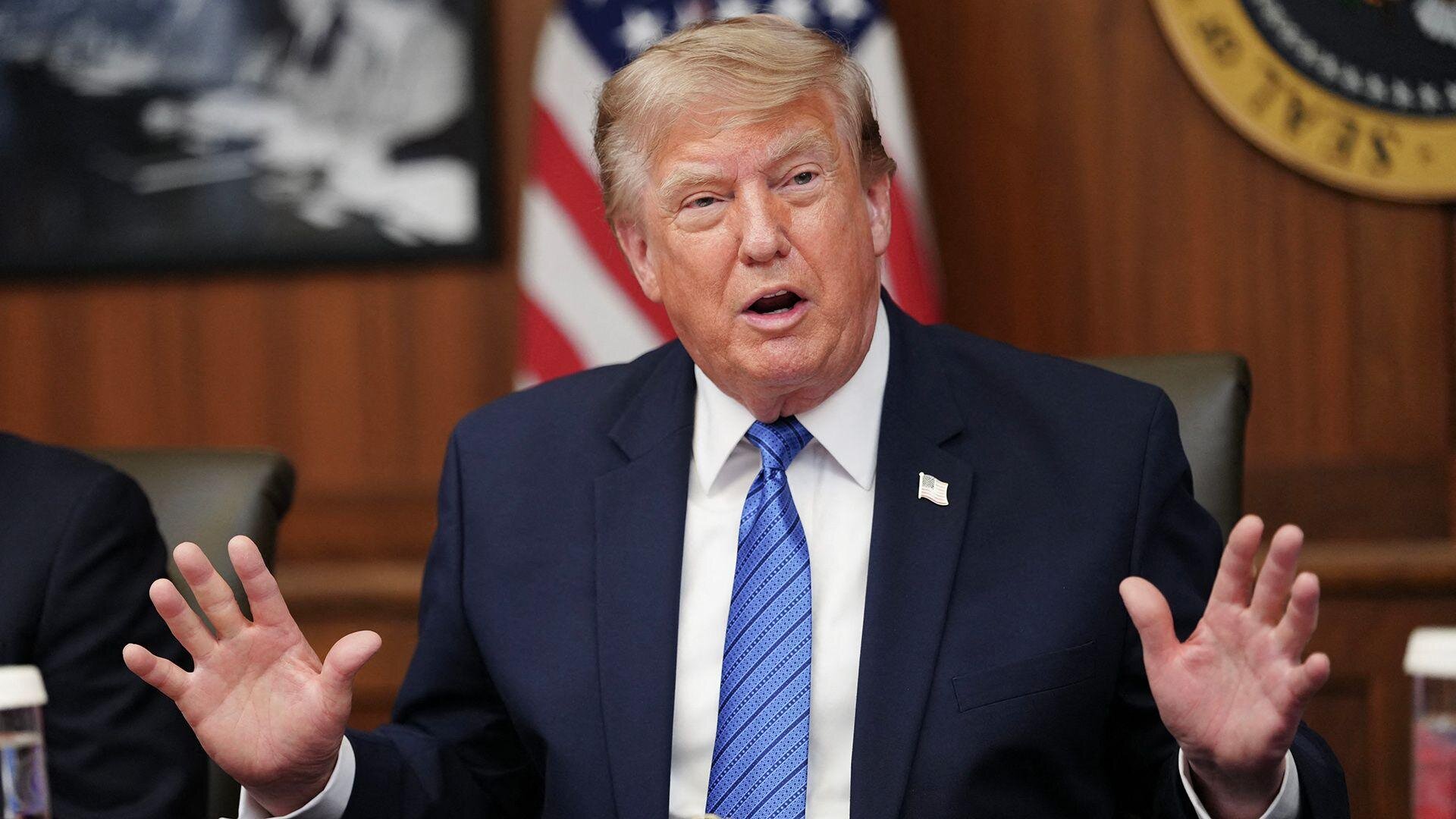 Trump denies US weapons shortage and says information 'leakers' being 'hunted down