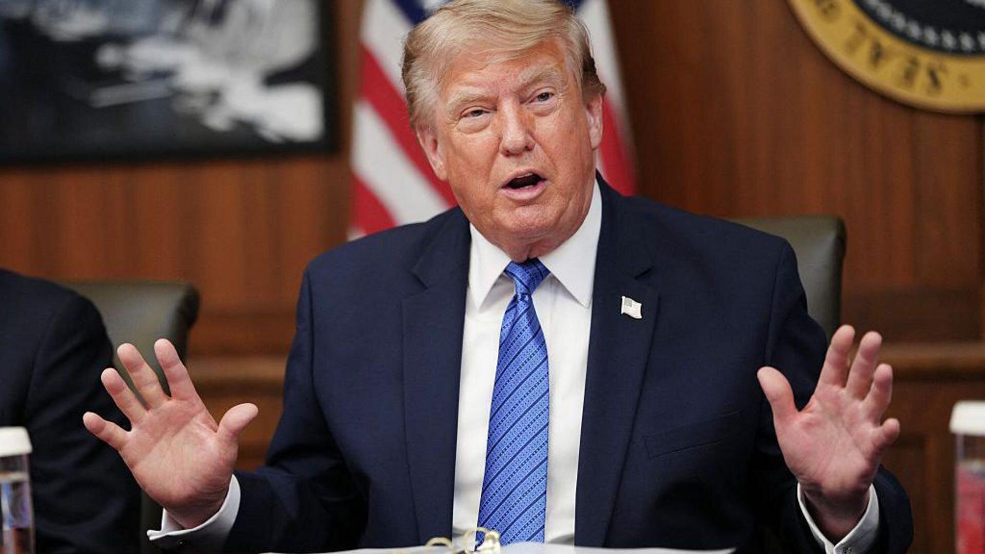 Trump denies US weapons shortage and says information 'leakers' being 'hunted down