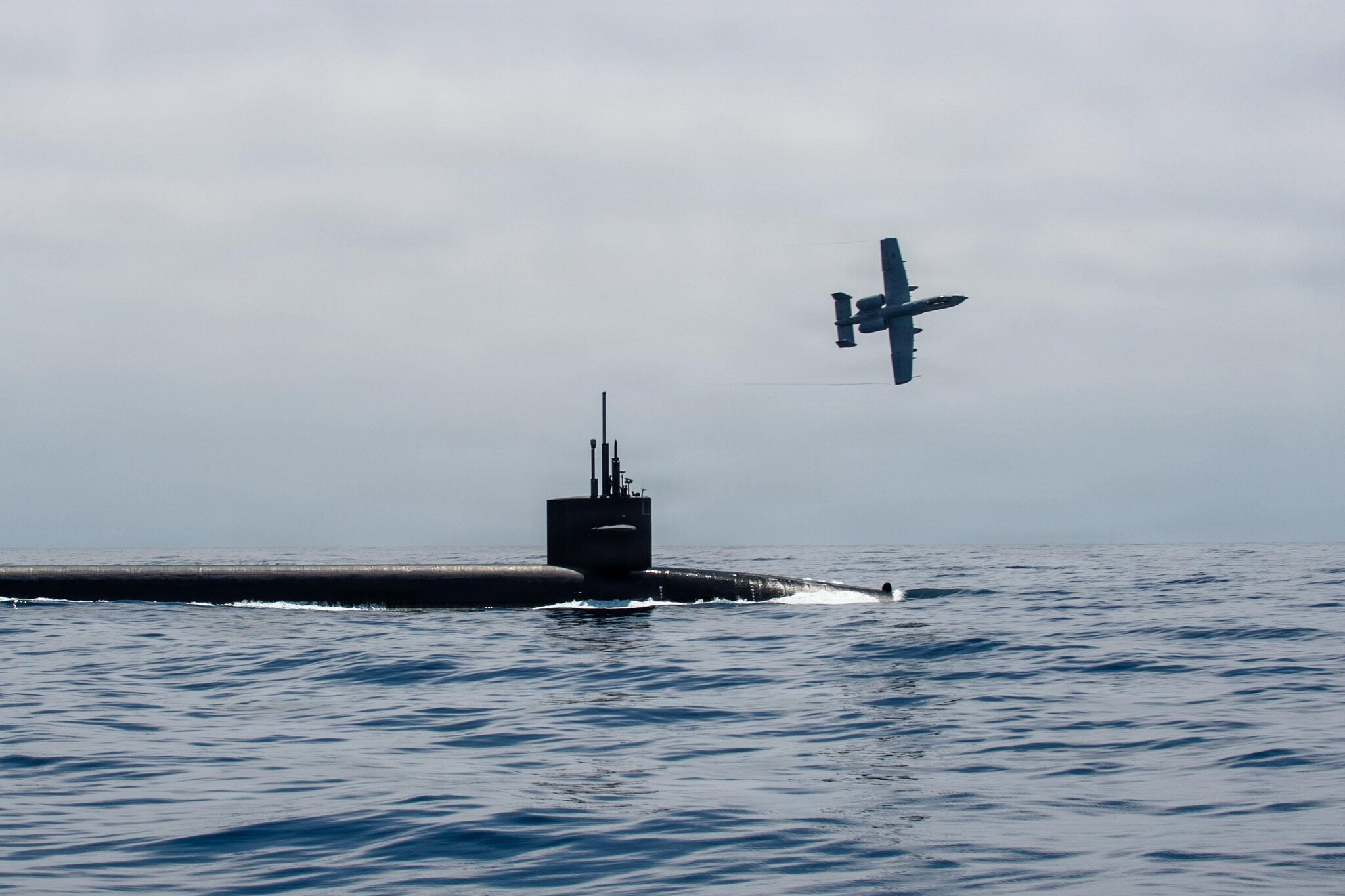 U.S. Air Force A-10 Warthog Served As Escort For Ohio-Class Submarine