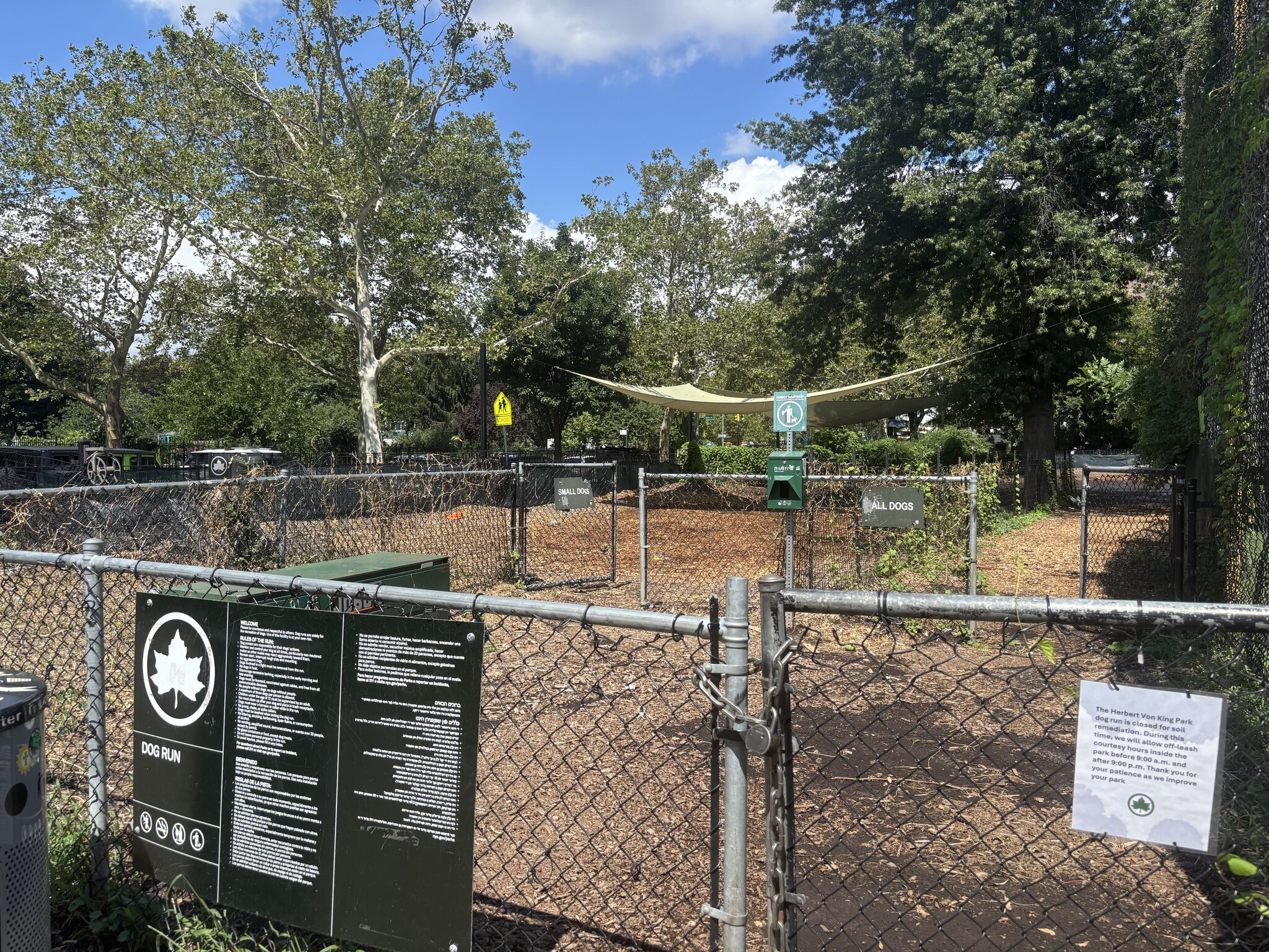 Bed-Stuy's Herbert Von King Park dog run closed due to contamination