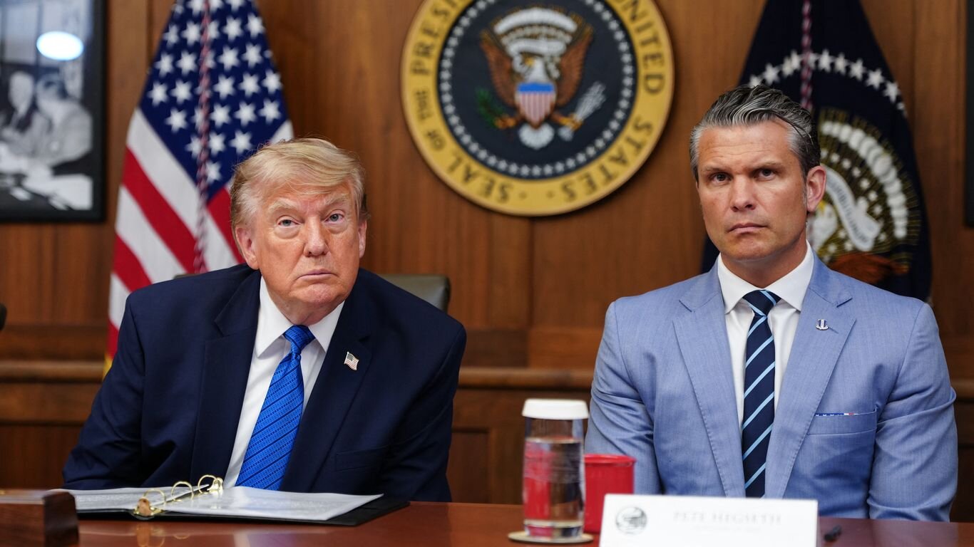 Trump backs Hegseth, calls reports to the contrary "treasonous